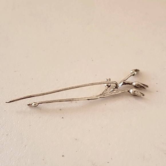 Vintage Silver Tree Branch Hat or Scarf Pin - Picture 4 of 4